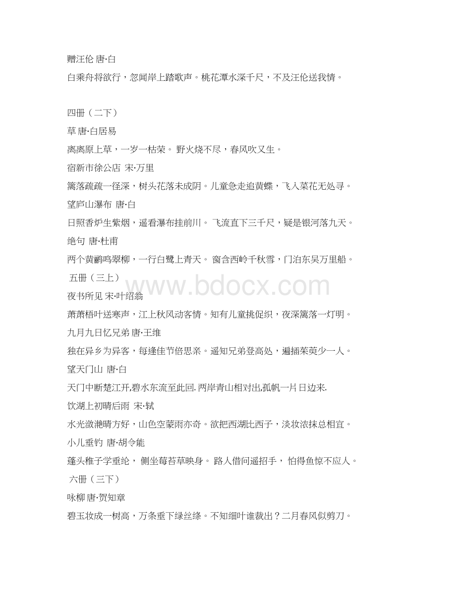 一到六年级语文古诗词及名言警句Word格式文档下载.docx_第2页