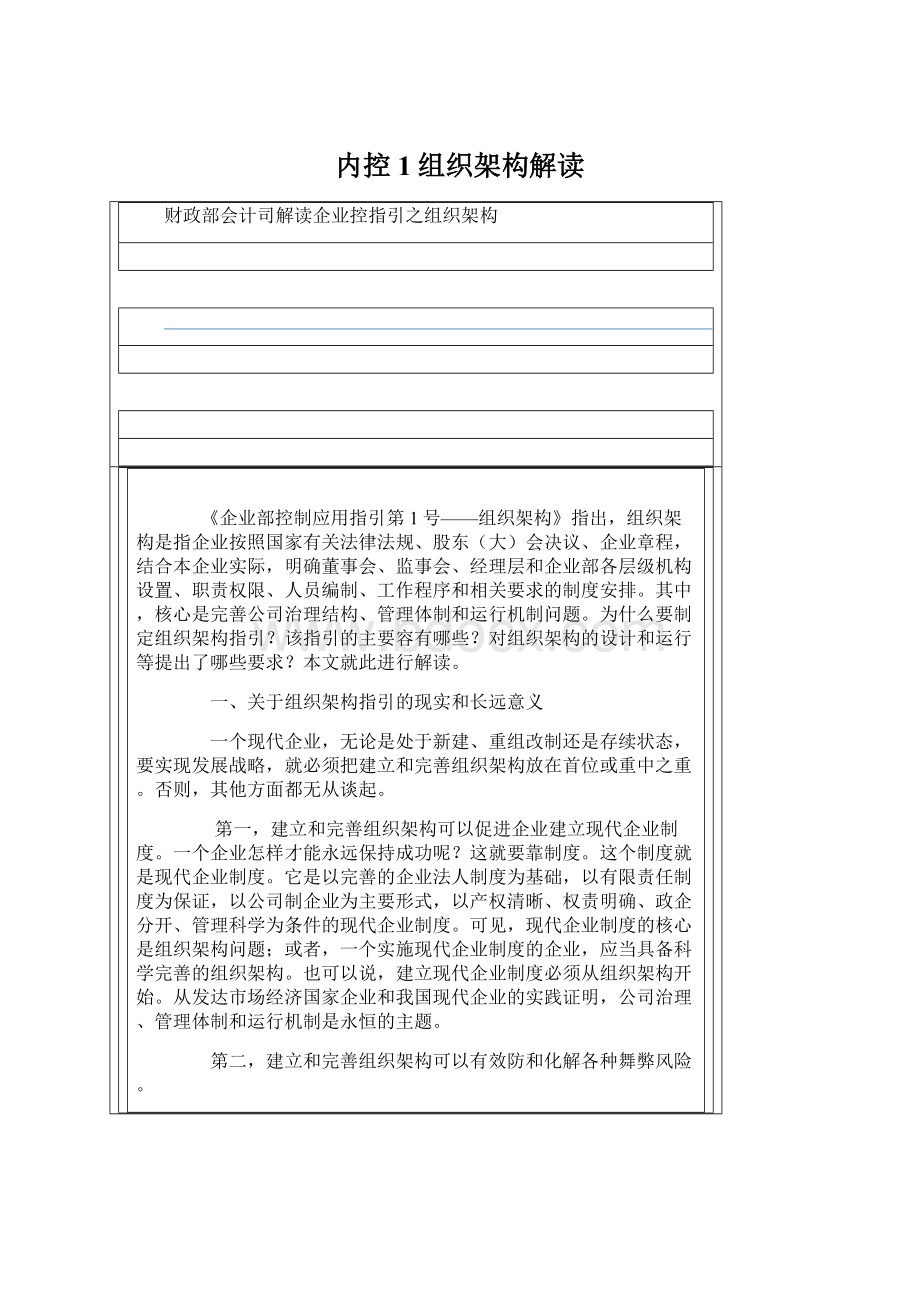 内控1组织架构解读Word文件下载.docx_第1页