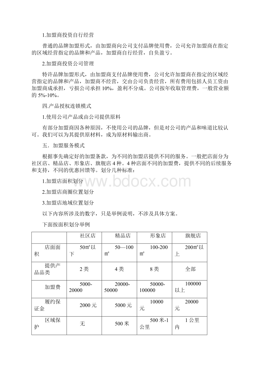 餐饮营运模式及加盟业务方案Word文档格式.docx_第2页