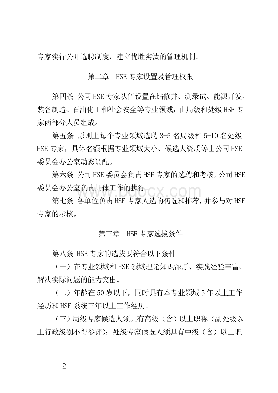 公司HSE专家管理办法Word文档格式.doc_第2页