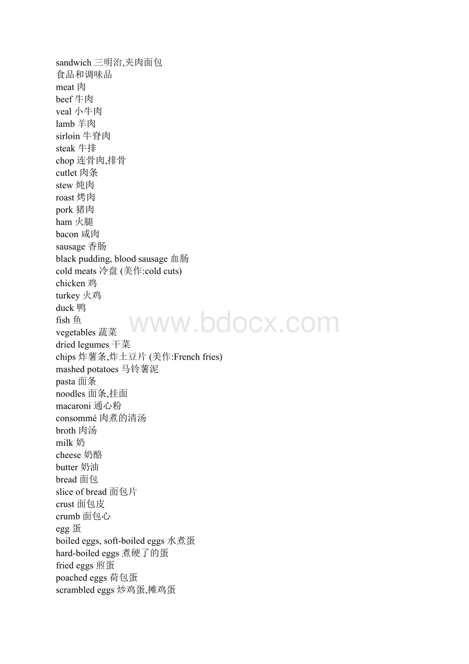 食物英语单词大全.docx_第3页