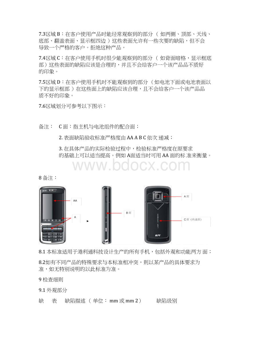 华为手机整机检验标准0222103750文档格式.docx_第3页