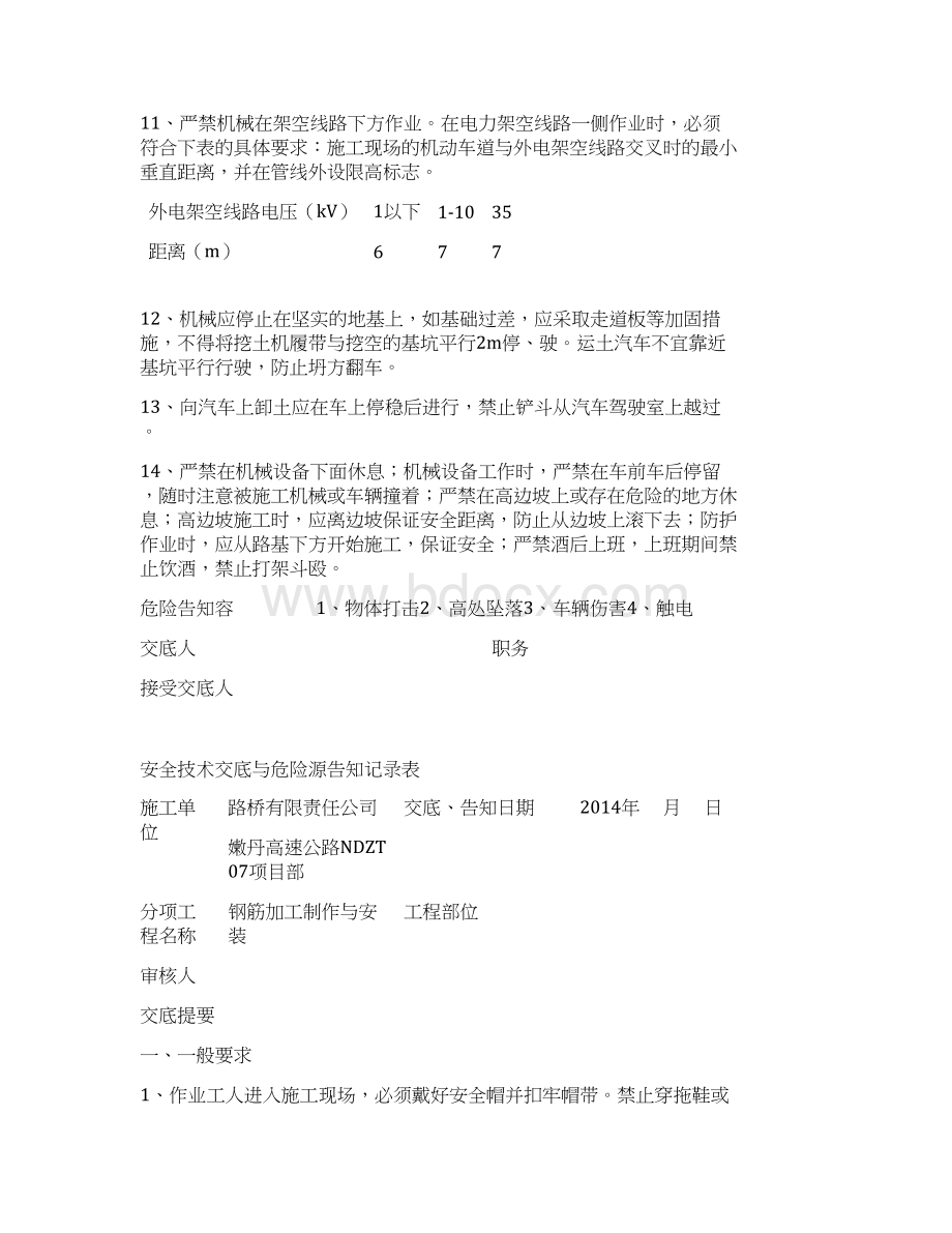 安全技术交底大全与危险源告知记录表Word格式文档下载.docx_第3页