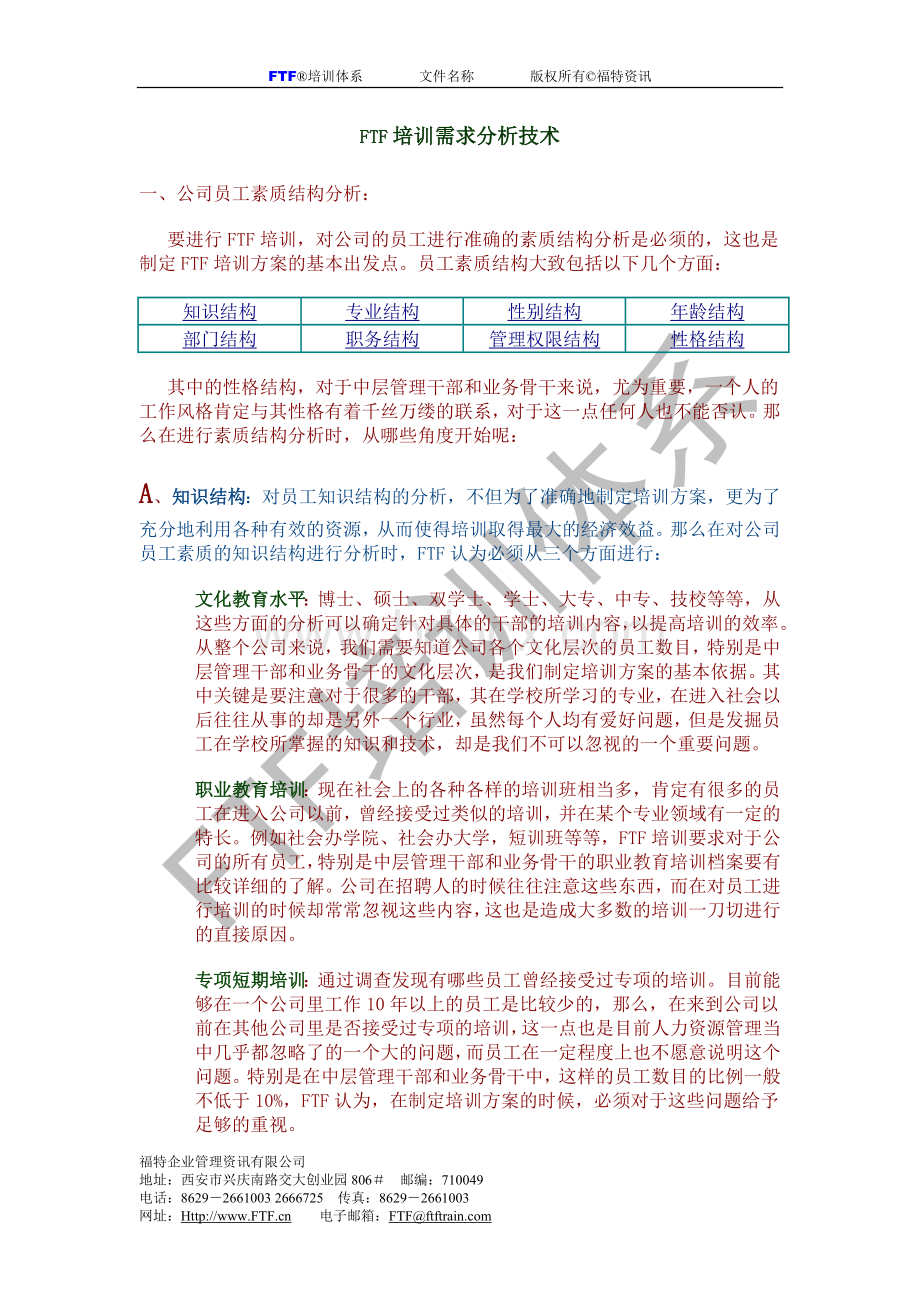 FTF培训需求分析技术Word格式文档下载.doc