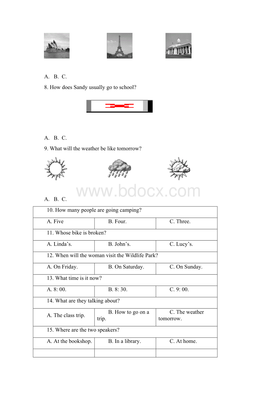 安徽省芜湖市学年八年级上期中教学质量评估英语试题含答案.docx_第2页