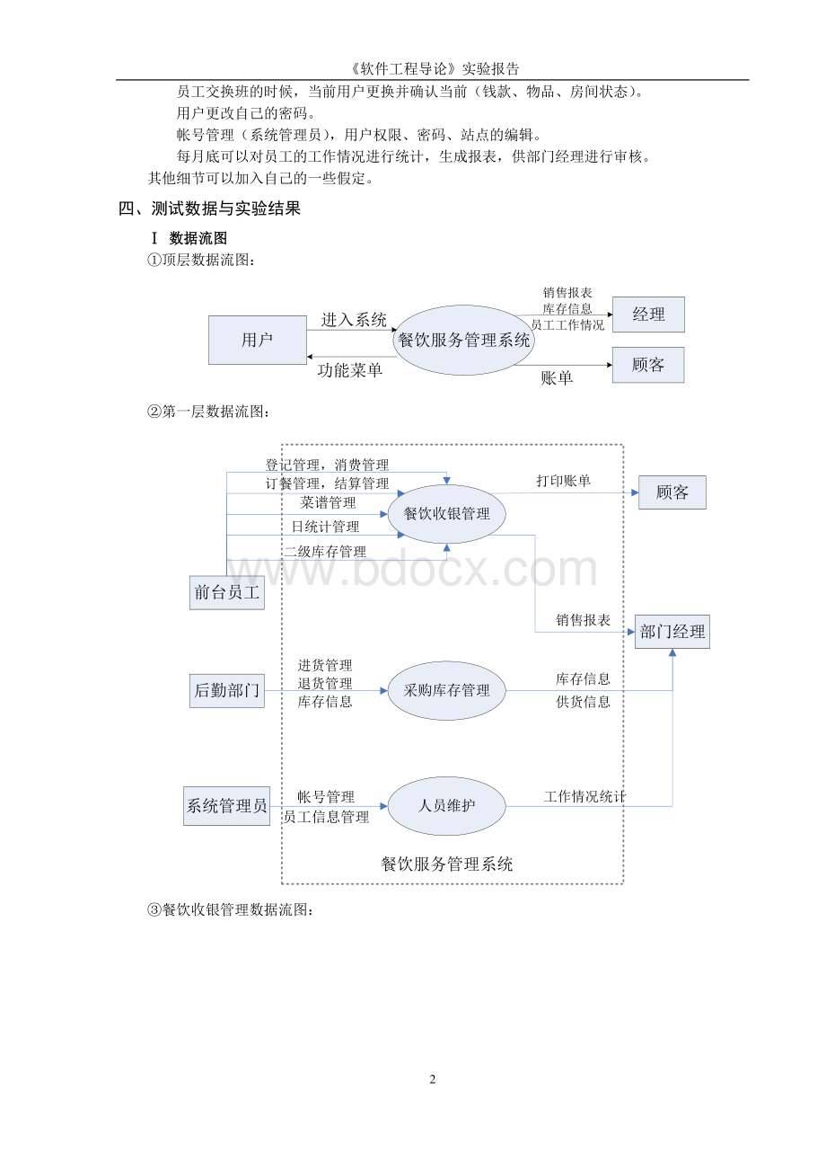 餐饮服务系统结构化分析数据流图ER图数据字典.doc_第3页