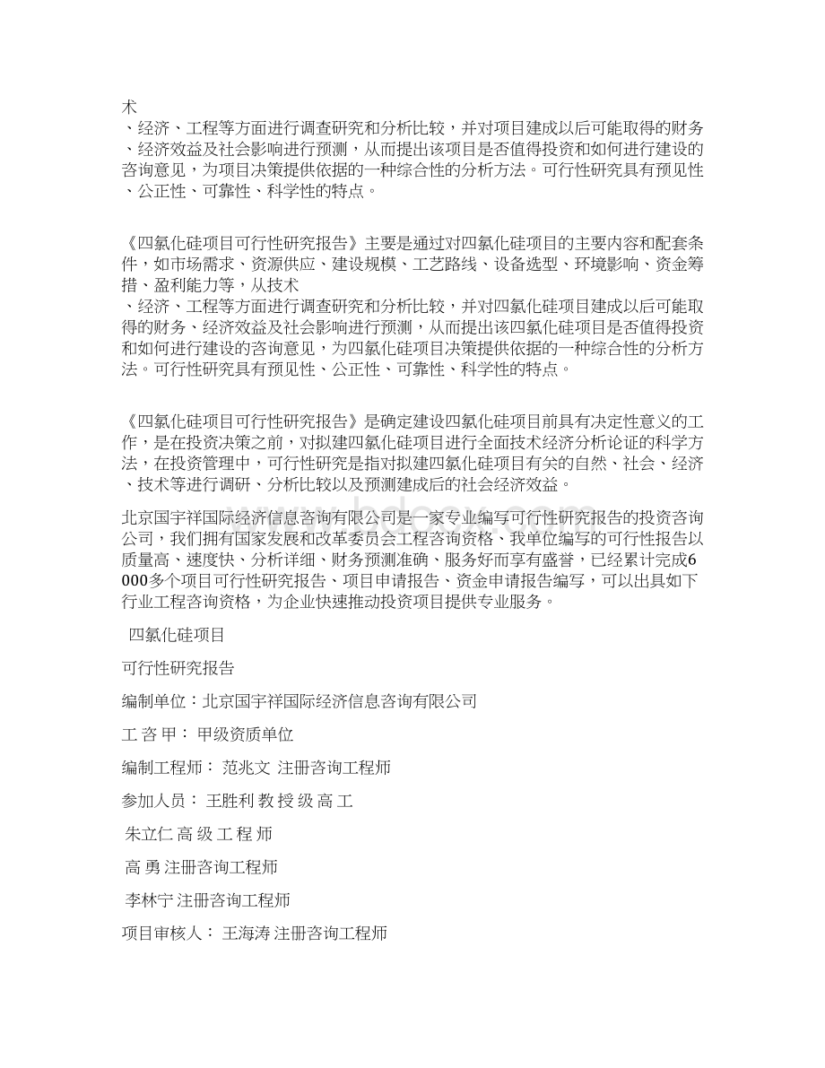 四氯化硅项目可行性研究报告立项模板文档格式.docx_第3页