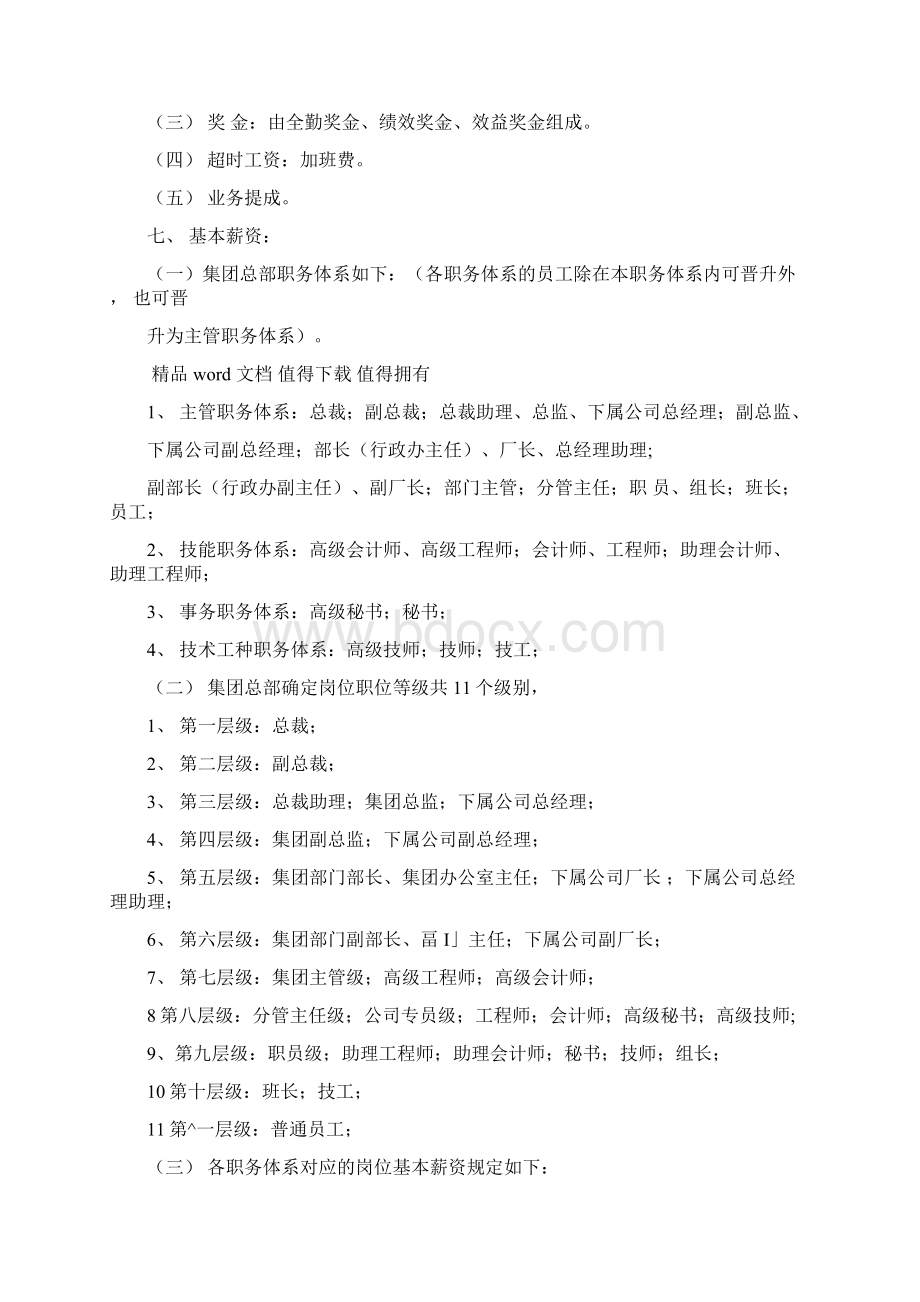 薪资管理制度范例外资500强企业.docx_第3页