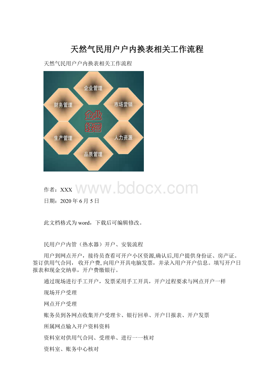 天然气民用户户内换表相关工作流程.docx_第1页