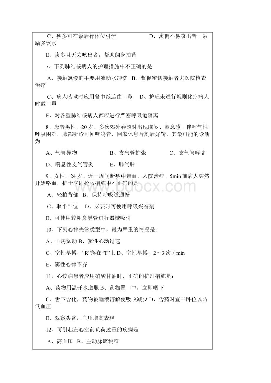 杭州师范大学考研真题 308护理综合Word文档格式.docx_第2页