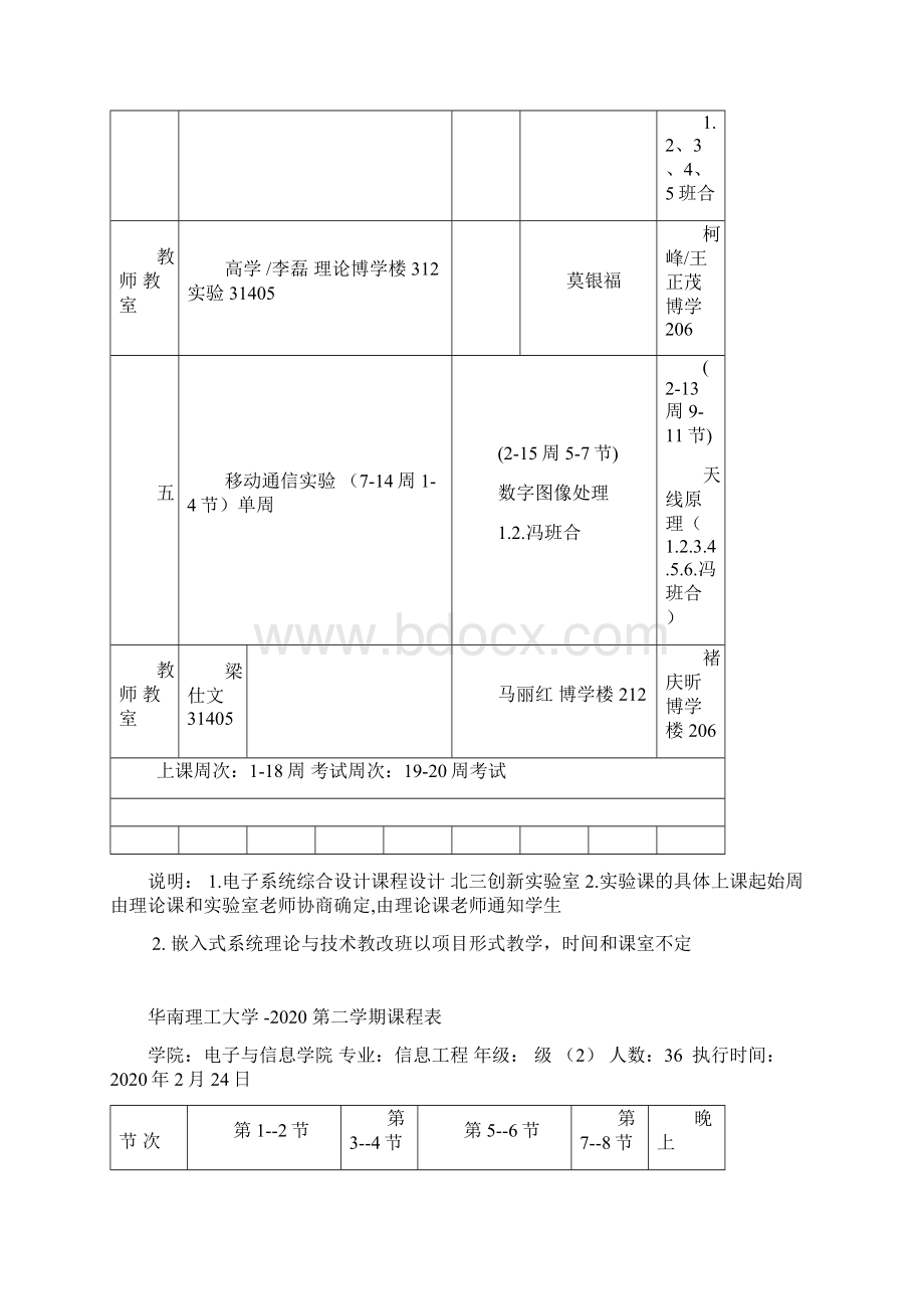 最新整理华南理工大学第学期授课时间表docWord下载.docx_第3页