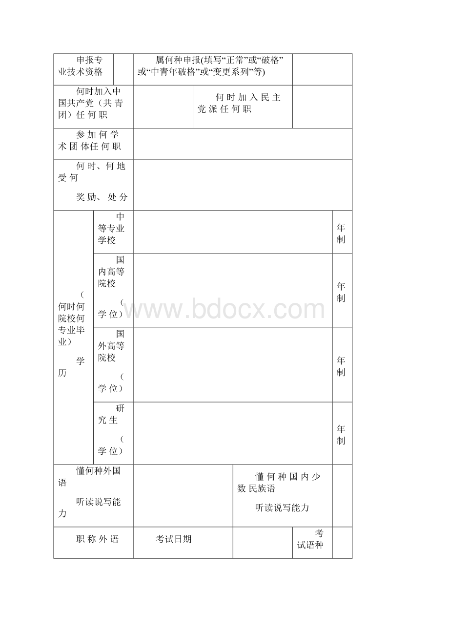 专业技术评审任职推荐表评职称.docx_第3页