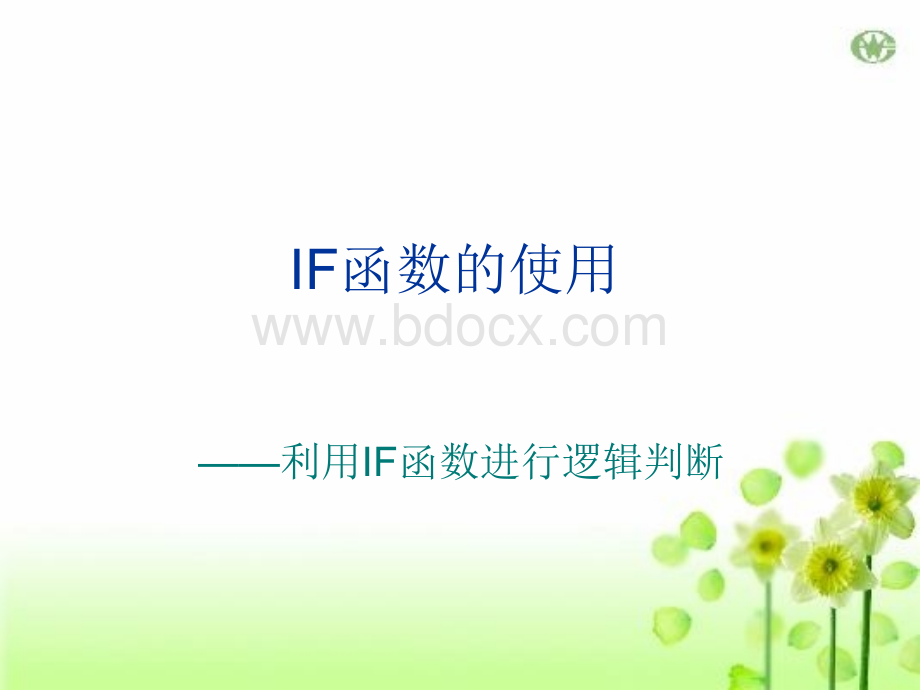 第8章附件if函数的使用.ppt