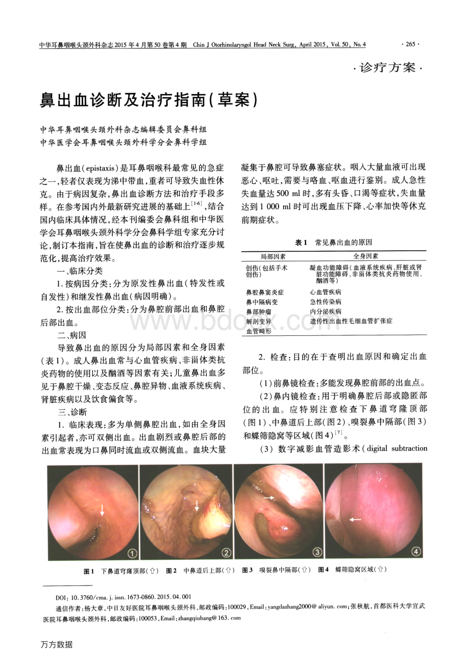 鼻出血诊断及治疗指南_精品文档.pdf