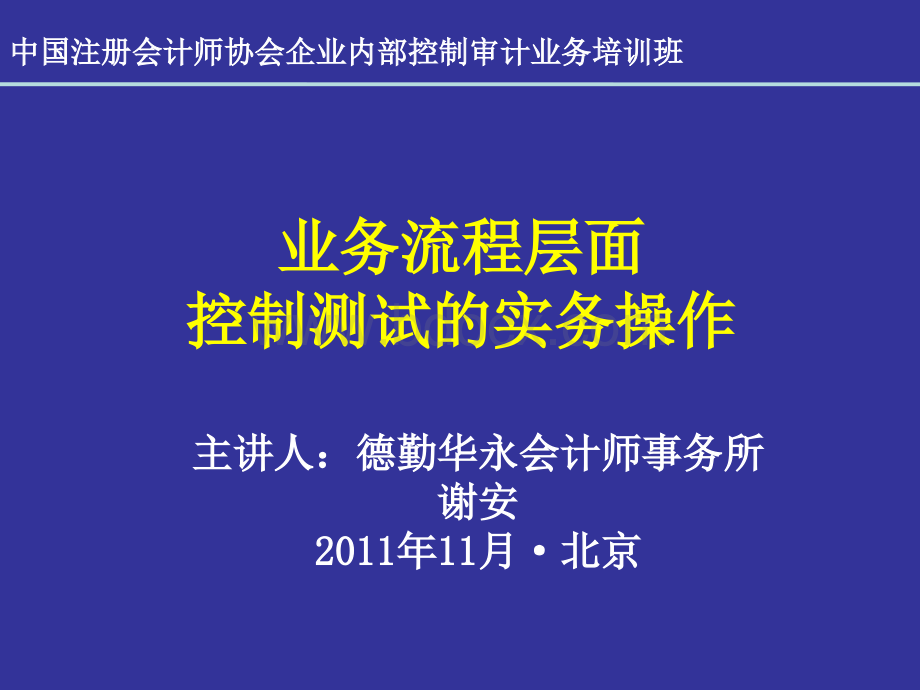 业务流程层面控制测试的实务操作优质PPT.pptx