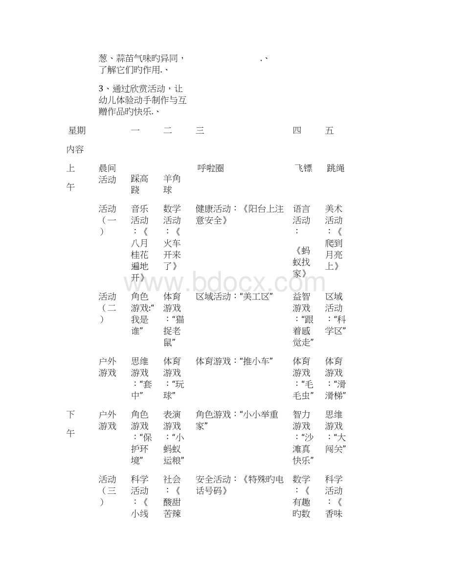 审报完稿XX幼儿园某中班下半年116周教学计划表Word下载.docx_第3页