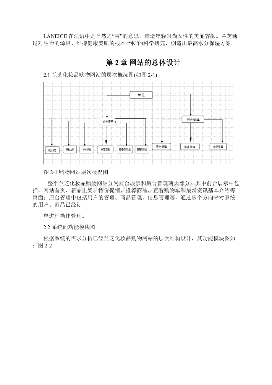 兰芝化妆品网站设计与实现毕业设计论文Word格式文档下载.docx_第3页