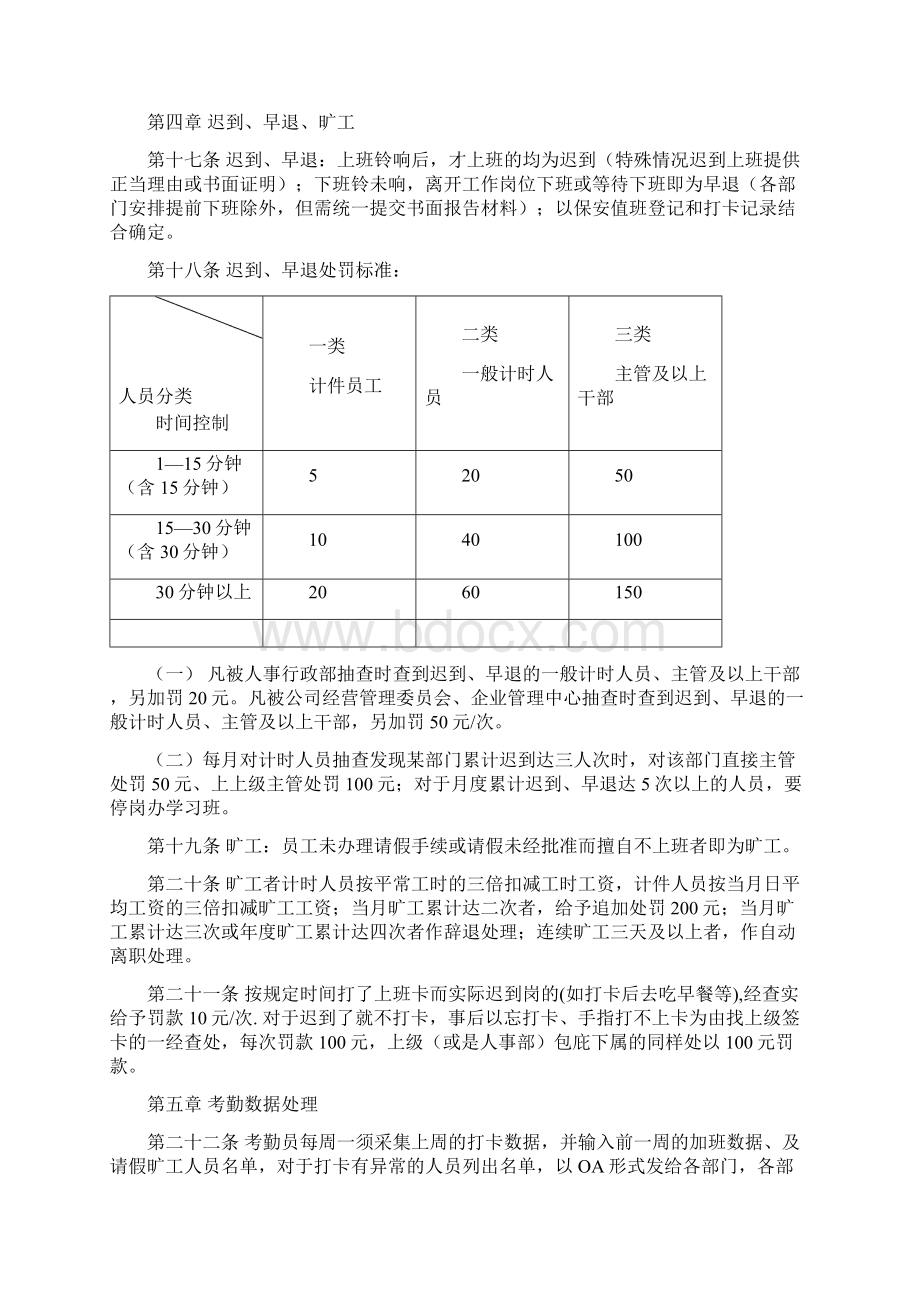 考勤管理制度试行版Word文档格式.docx_第3页