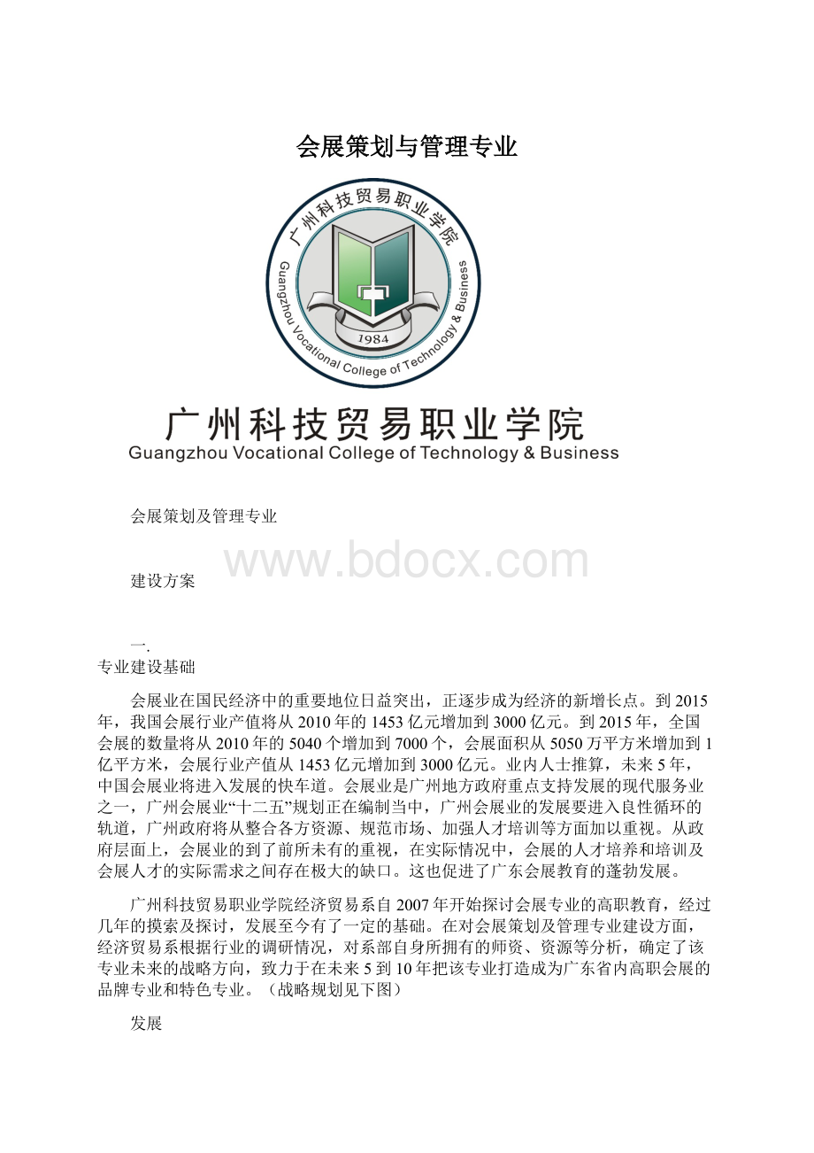 会展策划与管理专业Word格式文档下载.docx_第1页