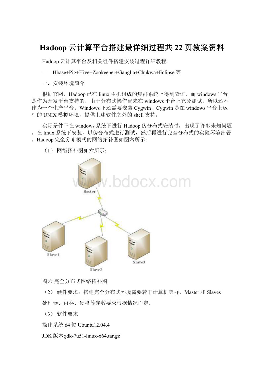 Hadoop云计算平台搭建最详细过程共22页教案资料Word文档格式.docx_第1页