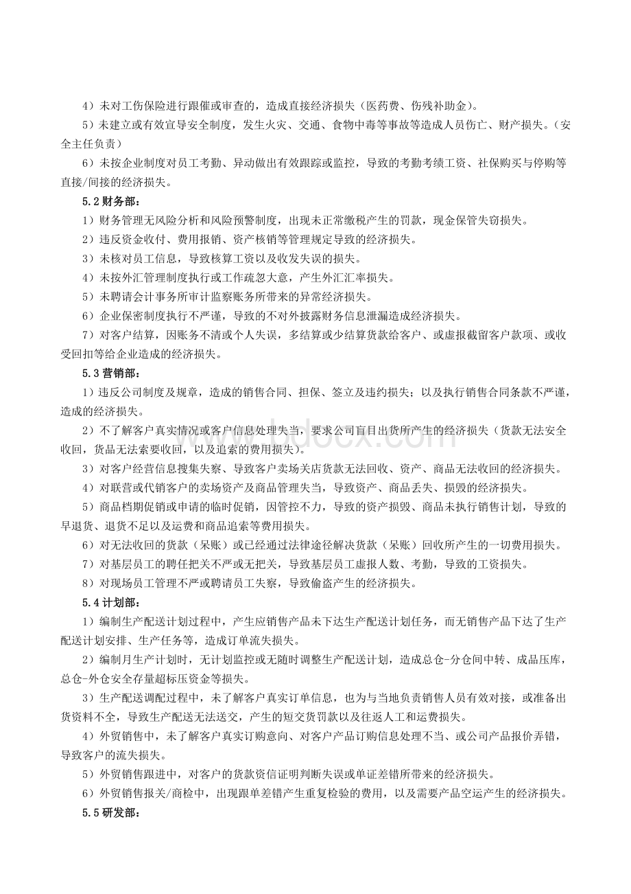 关于造成公司经济损失追索赔偿的规定2016.03.23Word格式文档下载.doc_第2页