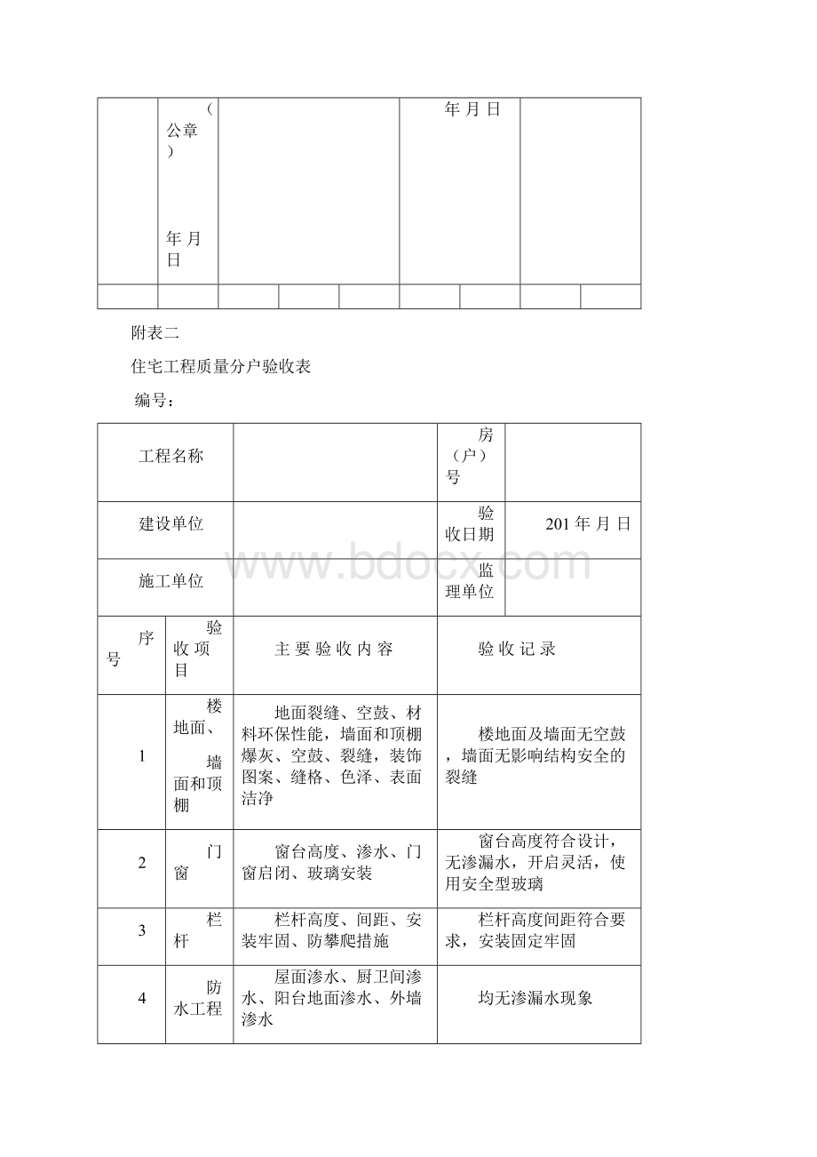 住宅分户验收表格新版本Word格式.docx_第2页