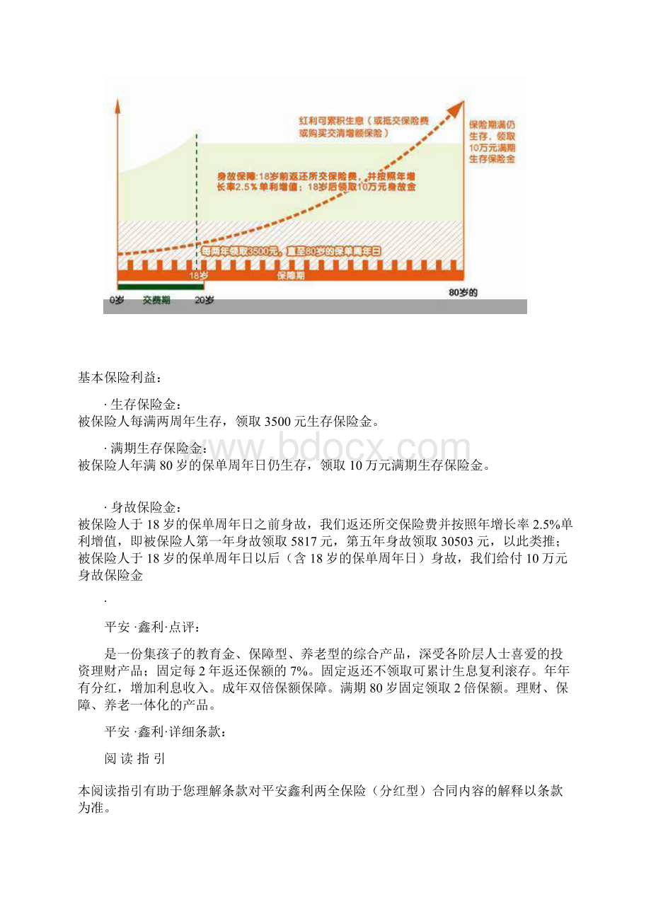 中国平安鑫利两全保险分红型附详细条款Word格式文档下载.docx_第2页