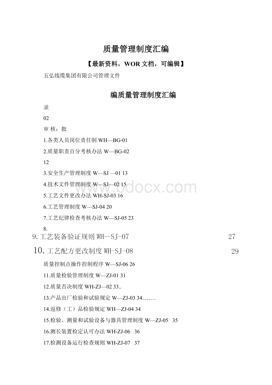 质量管理制度汇编.docx