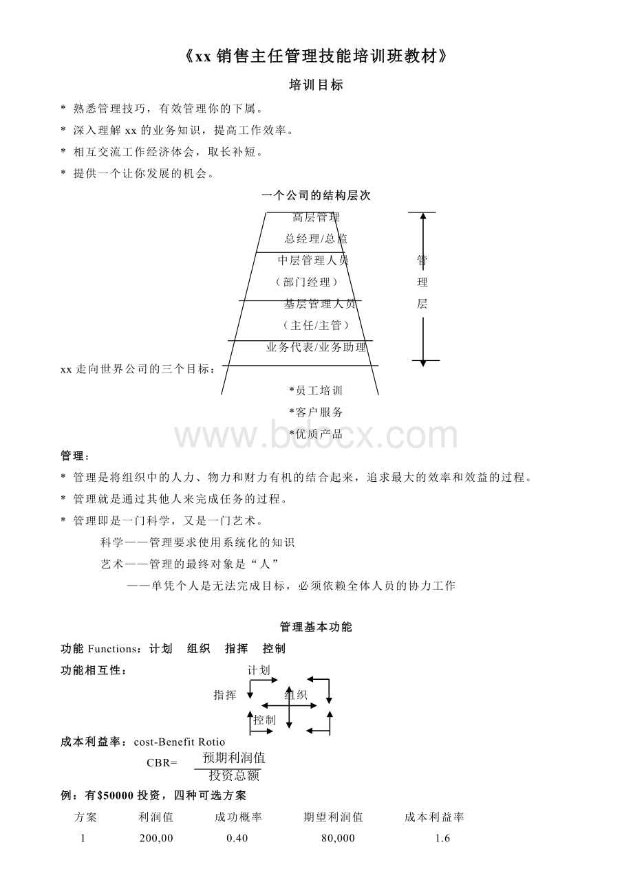 销售主任管理技能培训班教材Word文档下载推荐.doc