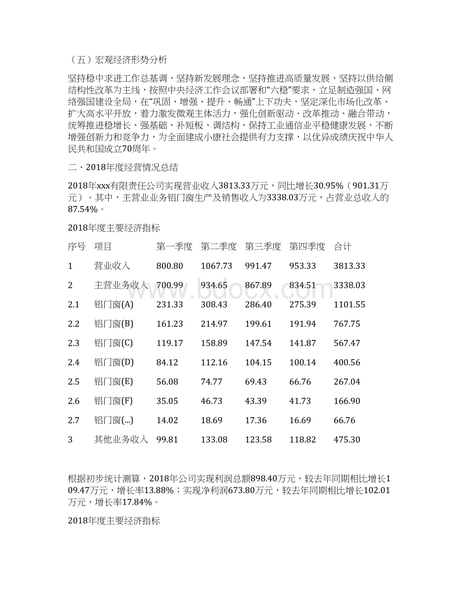 铝门窗项目年终总结报告Word文件下载.docx_第3页