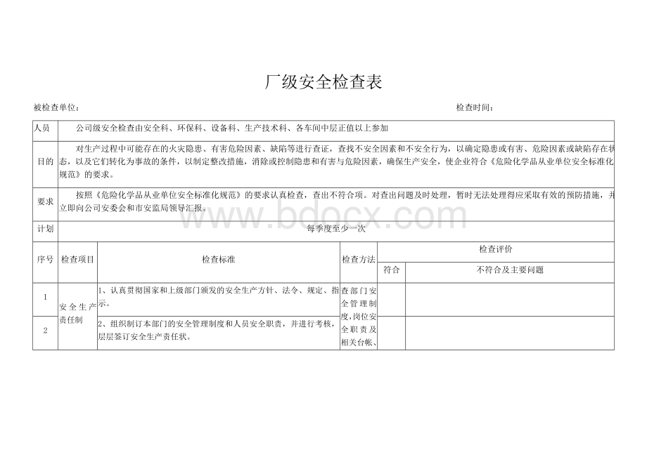 公司级检查Word文档下载推荐.docx_第1页