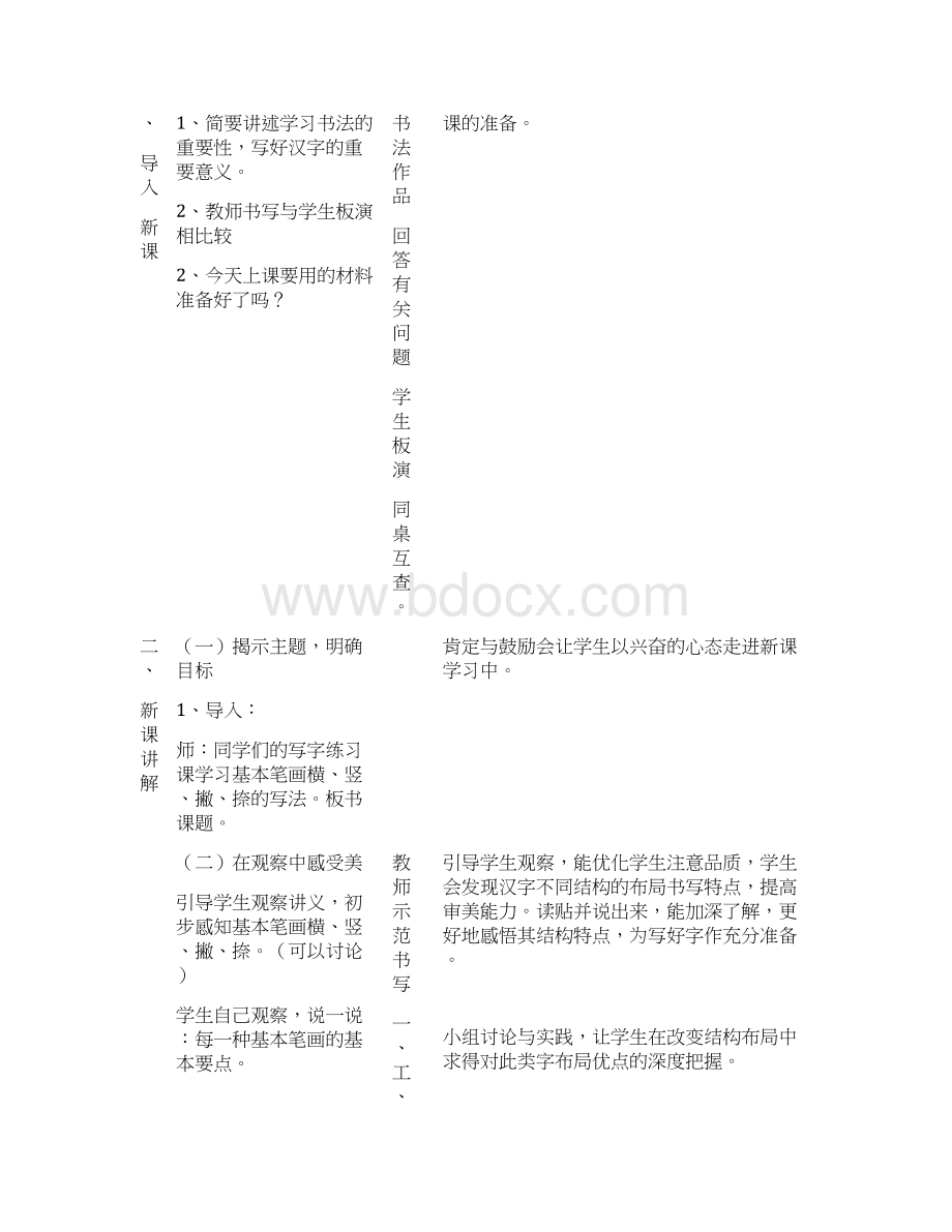 初一第一学期硬笔书法教案Word文档下载推荐.docx_第2页