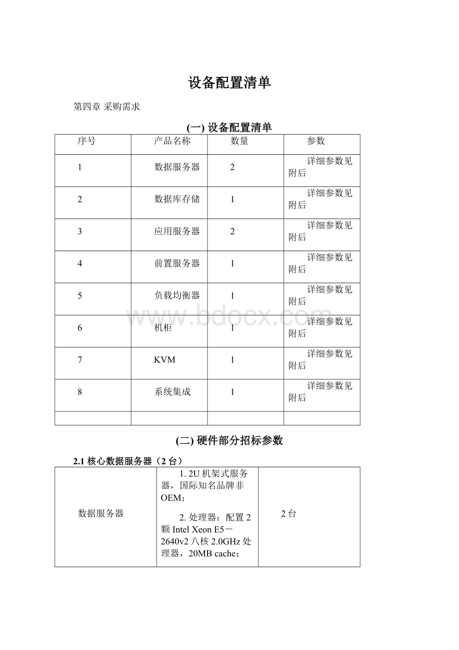 设备配置清单.docx