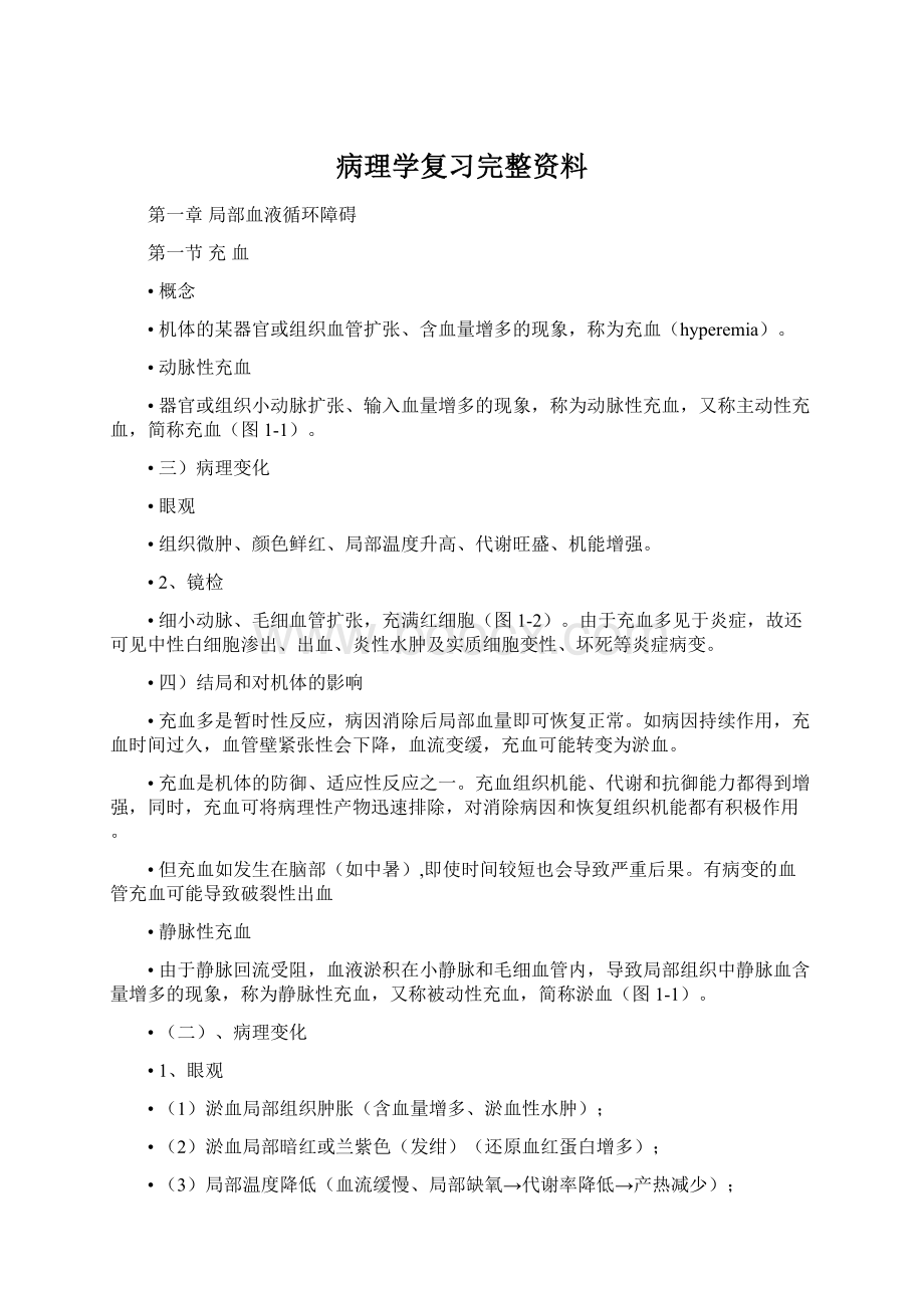 病理学复习完整资料Word文档下载推荐.docx