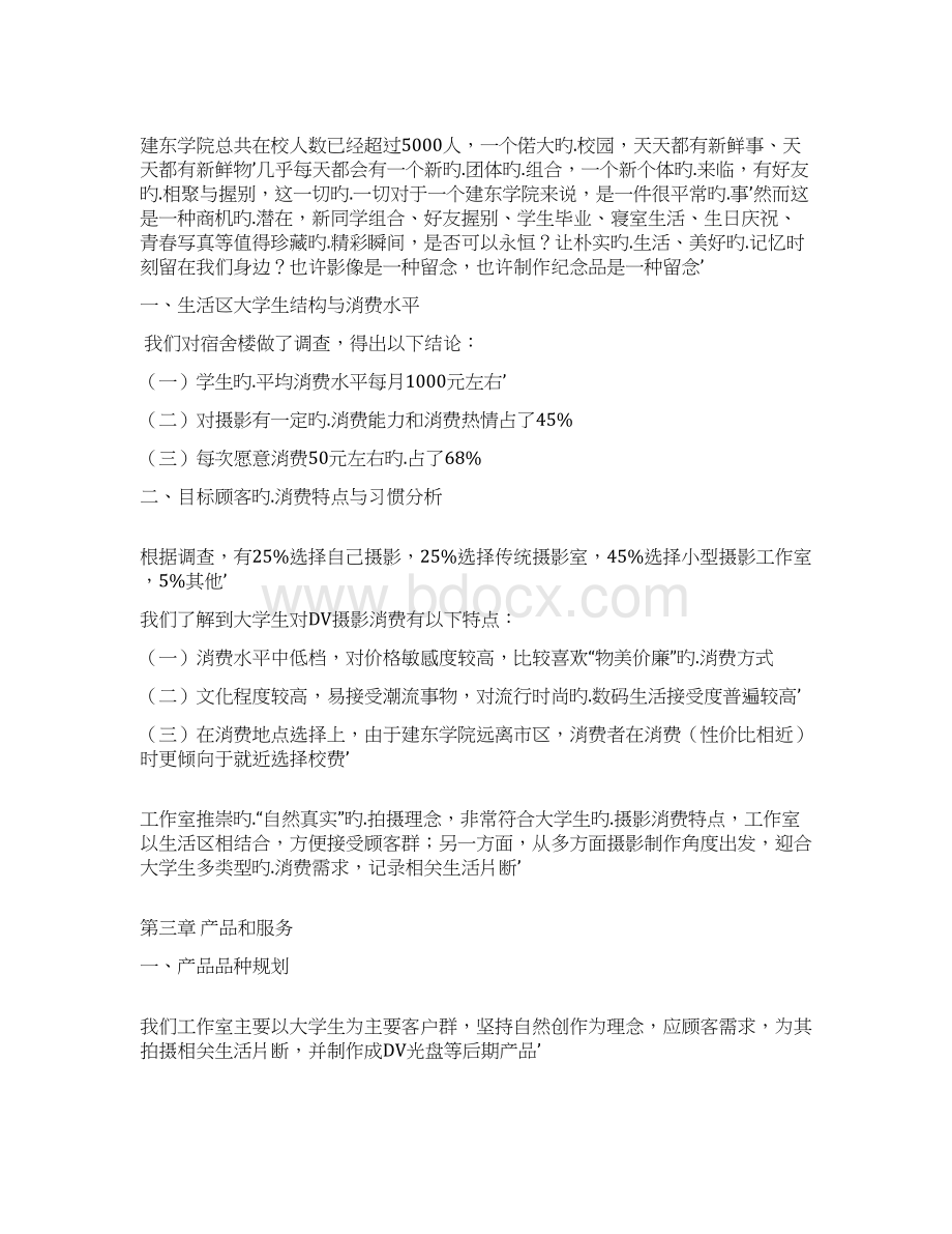 青春印象摄影及动漫影像工作室项目商业计划书.docx_第3页