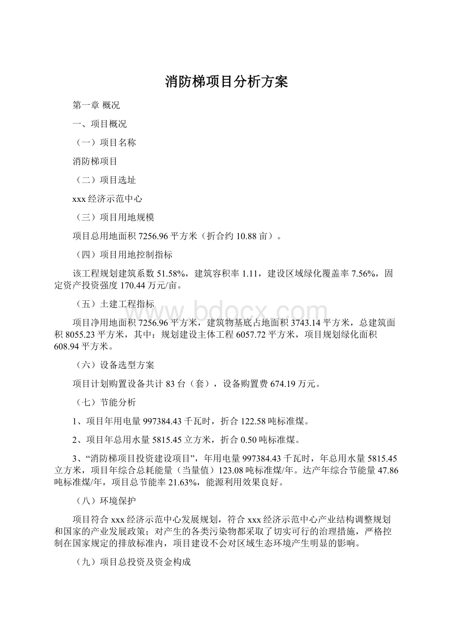 消防梯项目分析方案.docx_第1页