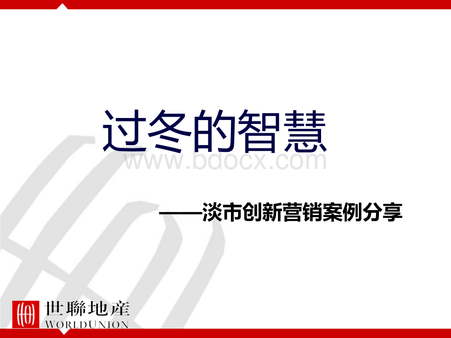 世联过冬的智慧淡市创新营销案例PPT文件格式下载.ppt