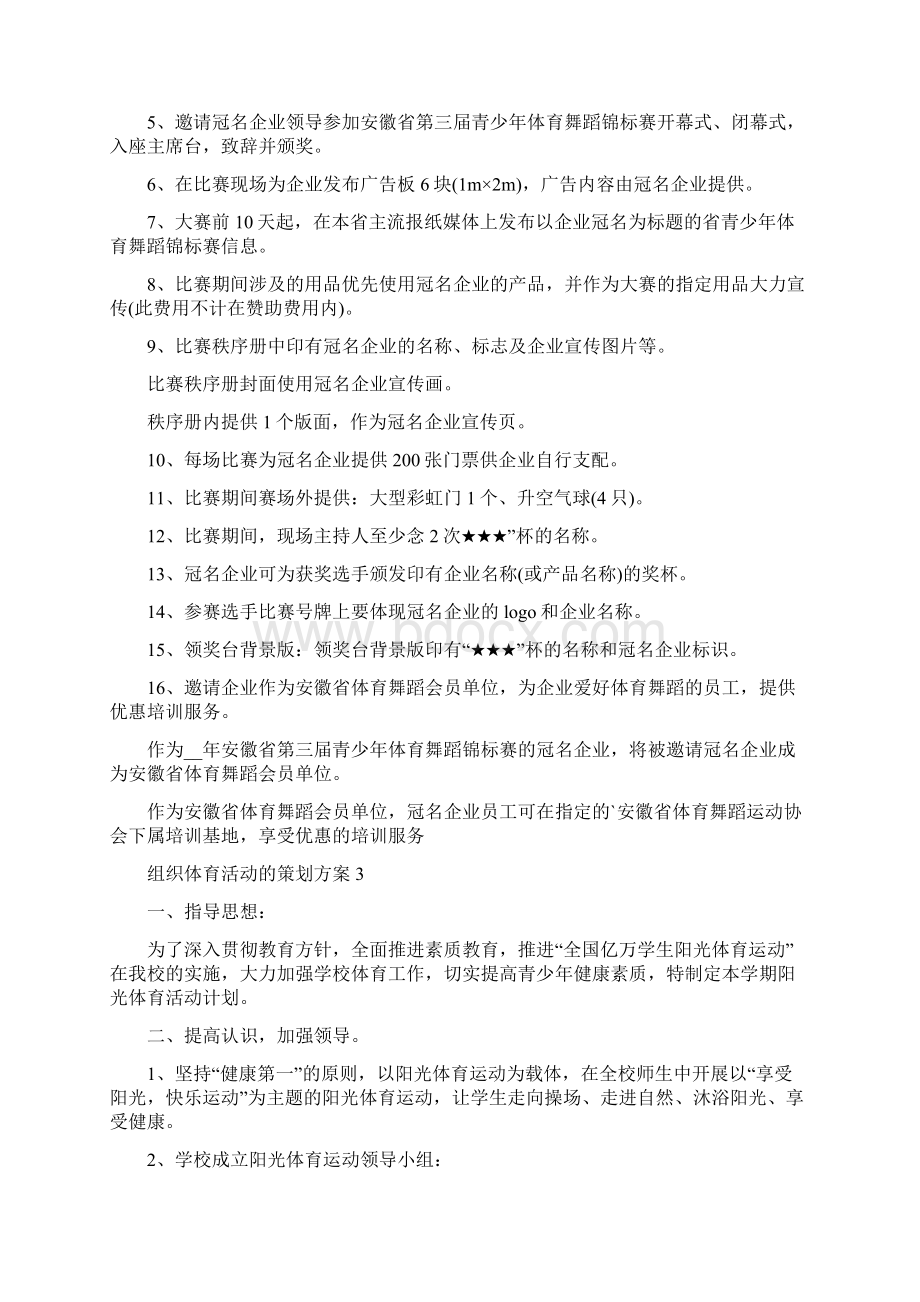 组织体育活动的策划方案精编版Word文件下载.docx_第3页