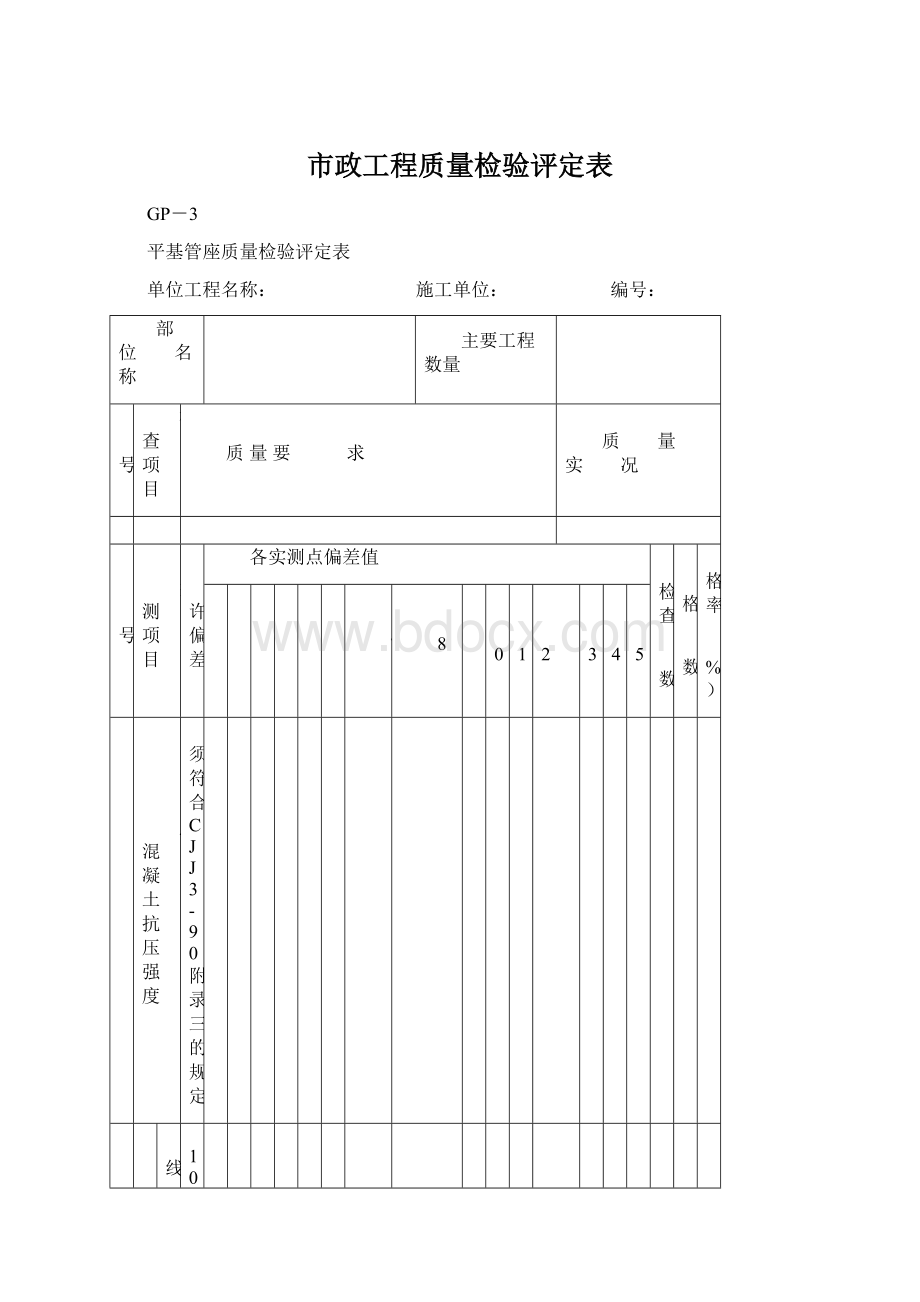 市政工程质量检验评定表文档格式.docx