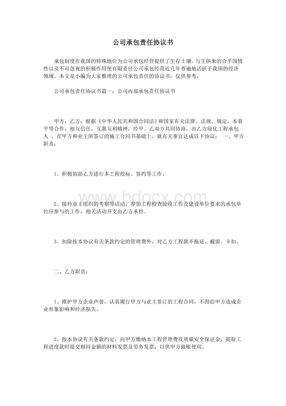 公司承包责任协议书.doc