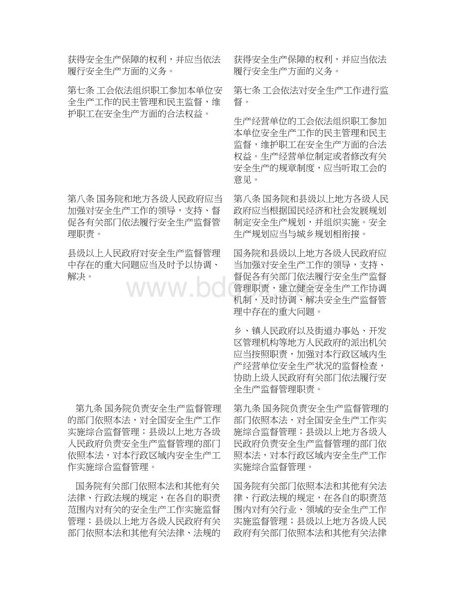 安全生产法修正前后对照表001.docx_第2页