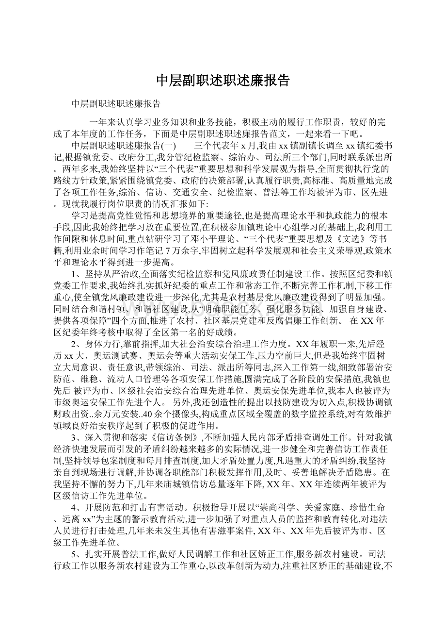 中层副职述职述廉报告文档格式.docx_第1页