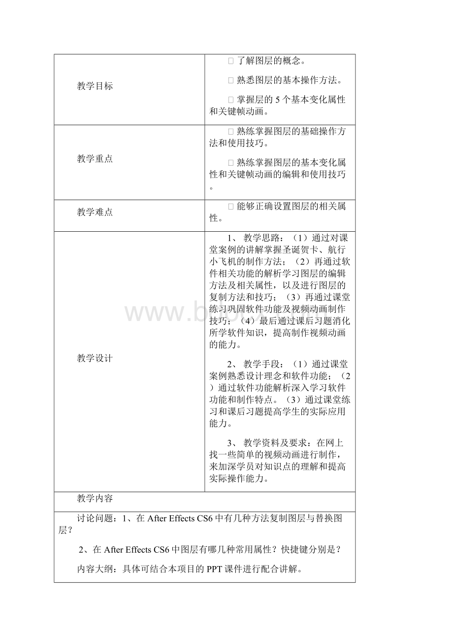 《After Effects CS6影视后期处理应用教程微课版》配套教学教案Word下载.docx_第3页