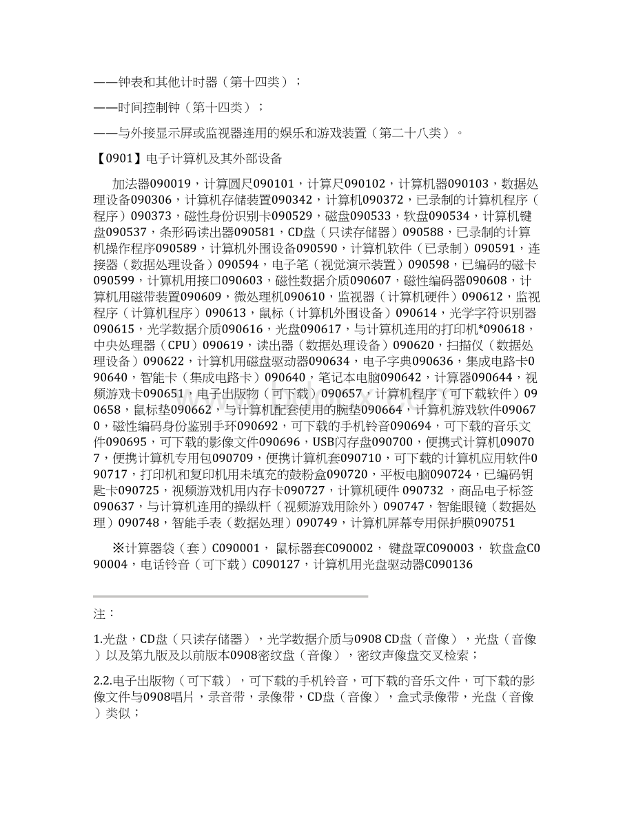 最新第9类商标类别明细Word格式文档下载.docx_第2页