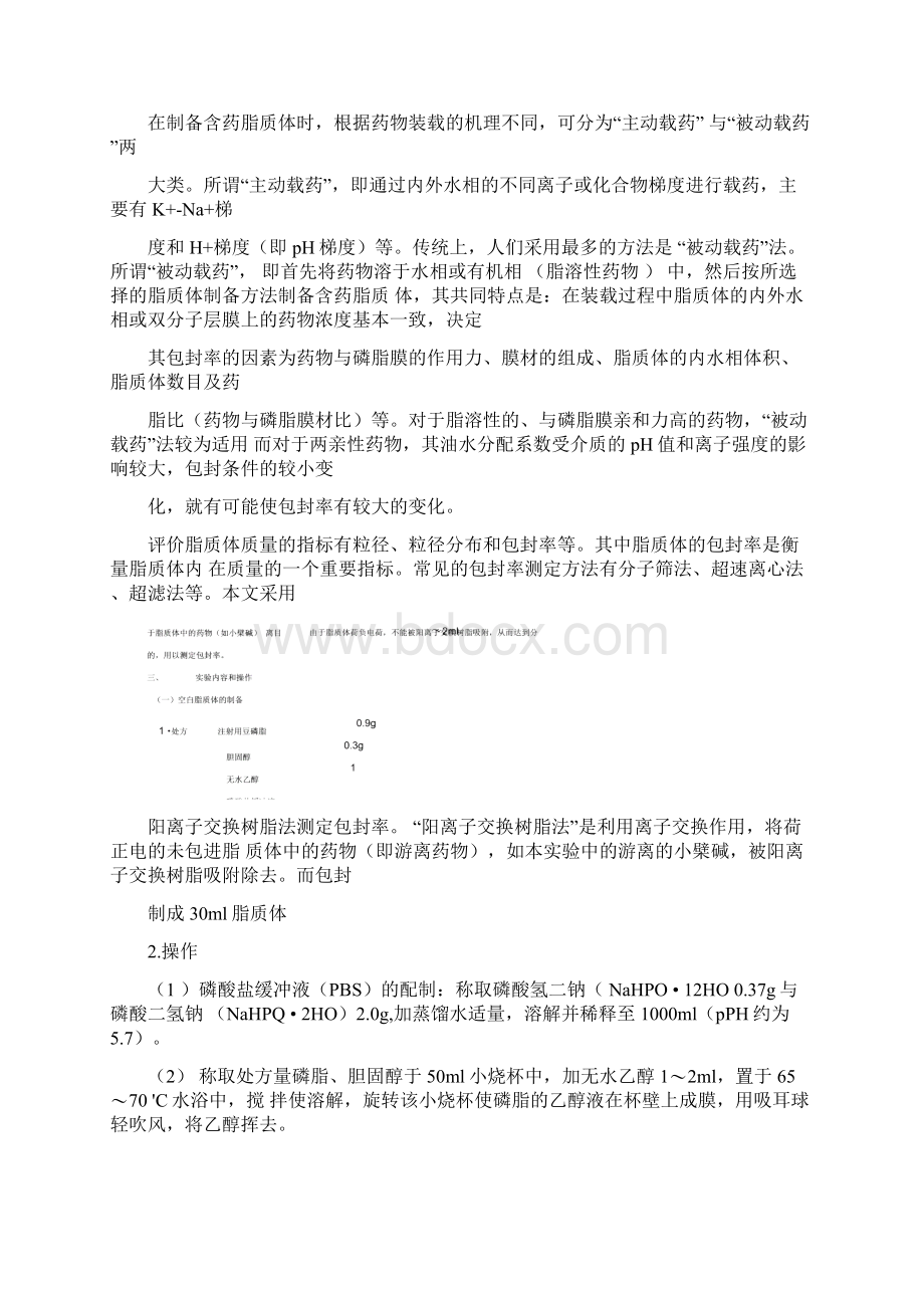 脂质体的制备及包封率的测定.docx_第2页