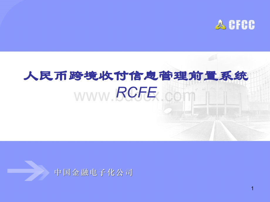 人民币跨境收付信息管理前置系统RCFE.ppt