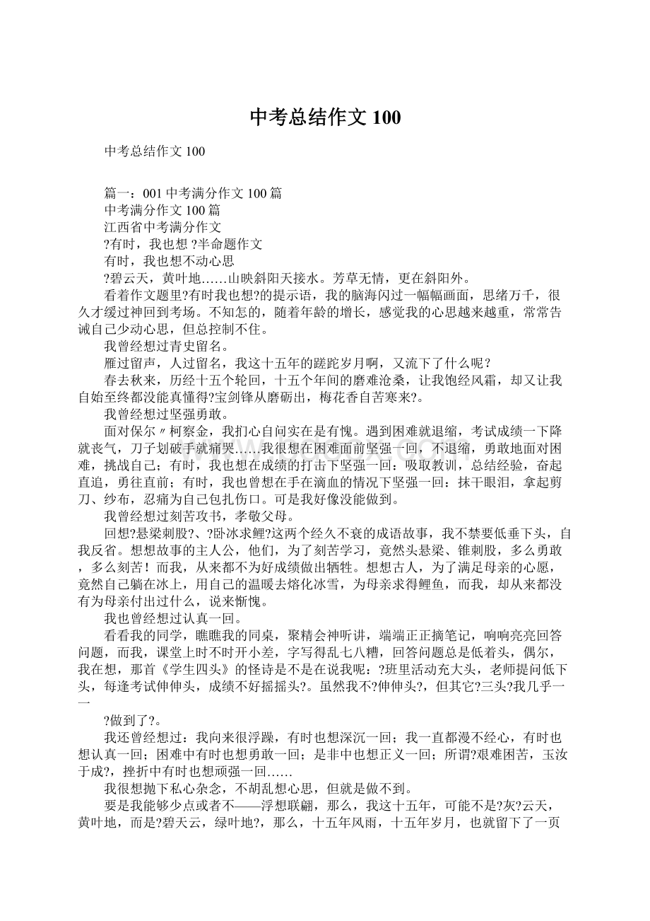 中考总结作文100.docx