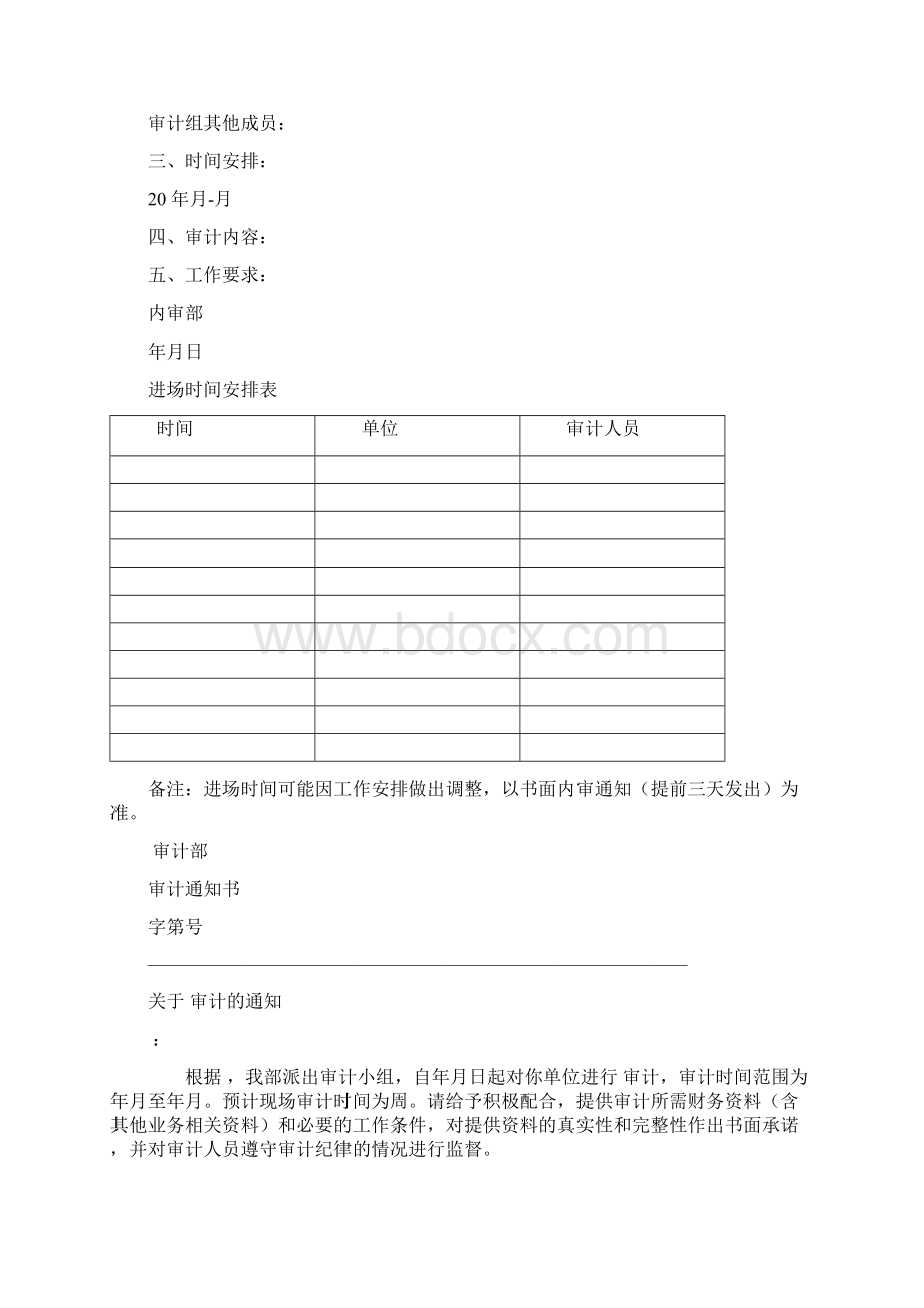 参考借鉴内部审计常用表格文书doc.docx_第2页