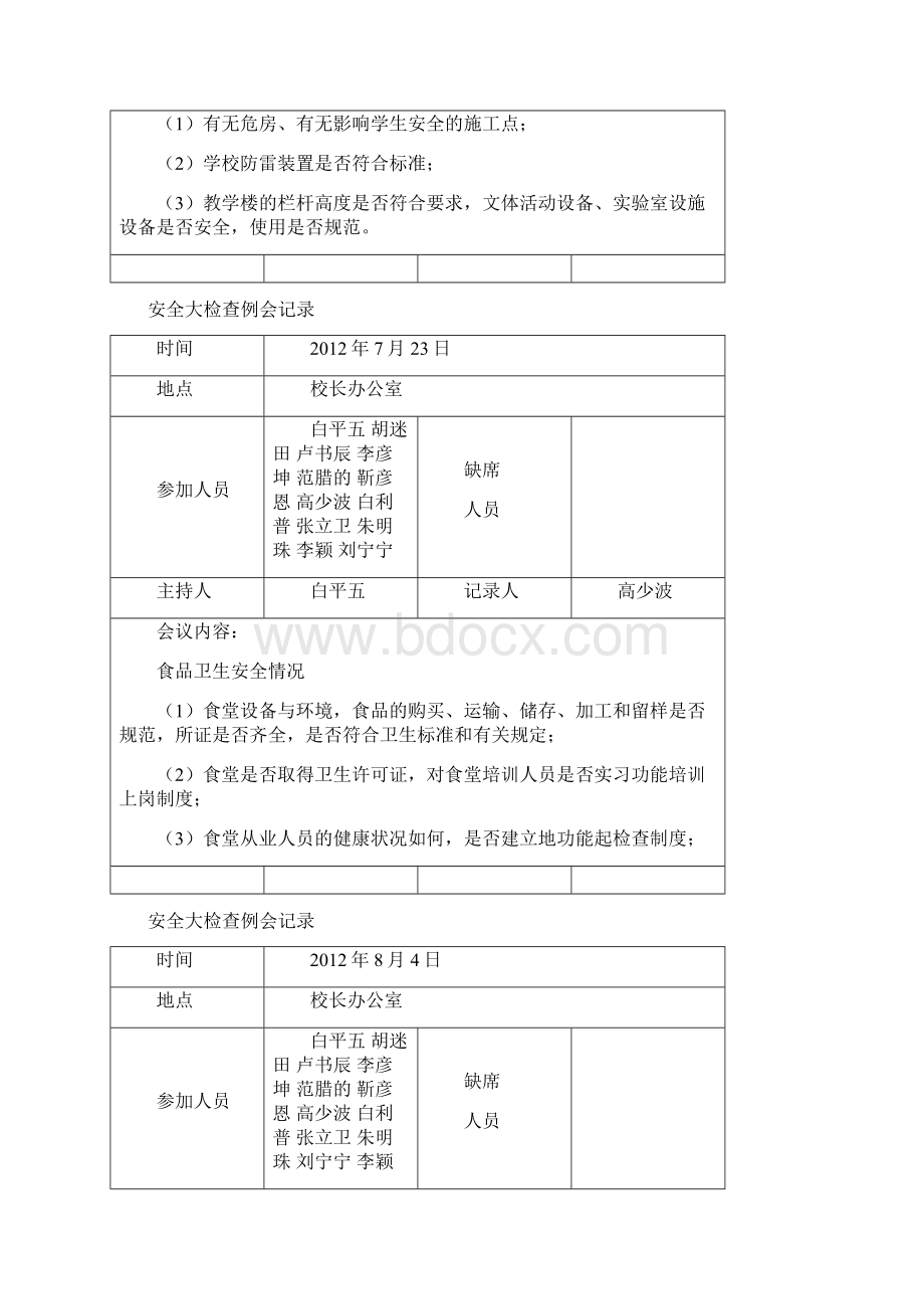 安全生产例会记录Word文档下载推荐.docx_第3页