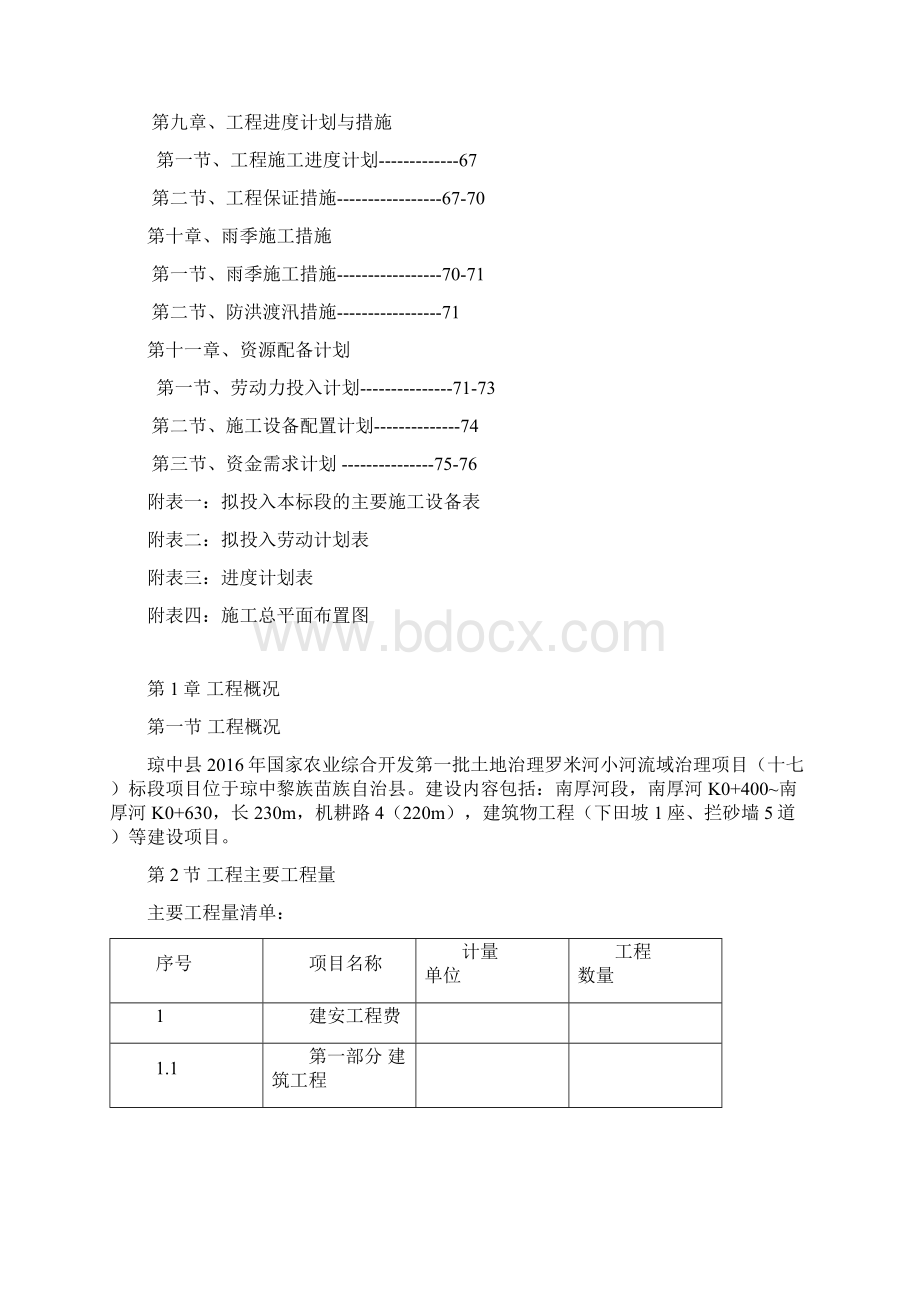 土地整理小河流域治理项目施工组织设计83Word文档下载推荐.docx_第3页